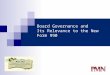 Board Governance and Its Relevance to the New Form 990