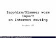 ETRI meeting (Feb 16, 2005) -- Dongkee LEE (dklee@an.kaist.ac.kr) 1 Sapphire/Slammer worm impact on Internet routing Dongkee LEE