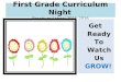 First Grade Curriculum Night Braeburn School 2015-2016 Get Ready To Watch Us GROW!