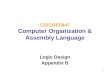 1 CS/COE0447 Computer Organization & Assembly Language Logic Design Appendix B
