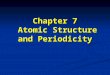 Chapter 7 Atomic Structure and Periodicity 7.1 Electromagnetic Radiation electromagnetic radiation: electromagnetic radiation: electromagnetic radiation