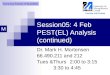 Session05: 4 Feb PEST(EL) Analysis (continued) Dr. Mark H. Mortensen 66.490.211 and 212 Tues &Thurs 2:00 to 3:15 3:30 to 4:45 Manning School of Business