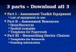 3 parts – Download all 3 Part I – Assessment Toolkit Equipment Part I – Assessment Toolkit Equipment List of equipment to use List of equipment to use