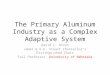 The Primary Aluminum Industry as a Complex Adaptive System David L. Olson James & H.K. Stuart Chancellorâ€™s Distinguished Chair Full Professor, University