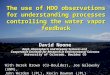 The use of HDO observations for understanding processes controlling the water vapor feedback David Noone Dept. Atmospheric and Oceanic Sciences and Cooperative