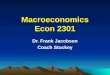 Macroeconomics Econ 2301 Dr. Frank Jacobson Coach Stuckey