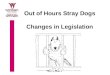 Out of Hours Stray Dogs Changes in Legislation. Legislation Environmental Protection Act 1990 s149,150- Duty for Local Authority to collect & detain stray
