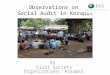 Observations on Social Audit in Koraput By Civil Society Organizations, Koraput