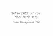 2010-2012 State Non-Math M/C Farm Management CDE