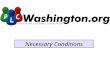 Necessary Conditions. Washington Education Association Educational Service Districts Association of Washington School Principals Washington Association