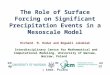 The Role of Surface Forcing on Significant Precipitation Events in a Mesoscale Model Richard. M. Hodur and Bogumil Jakubiak Interdisciplinary Centre for