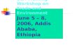 ECA Training Workshop on Trade and Environment June 5 – 8, 2006, Addis Ababa, Ethiopia