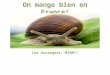 On mange bien en France! Les escargots, MIAM!!. French Food Vocabulary Culture Videos Dessert tasting