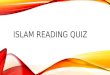 ISLAM READING QUIZ. 1.WHY DID THE PRACTICE OF THE CALIPHATE BREAK DOWN