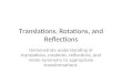 Translations, Rotations, and Reflections Demonstrate understanding of translations, rotations, reflections, and relate symmetry to appropriate transformations