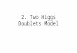 2. Two Higgs Doublets Model. Motivations to study 2HDM No fundamental principle for SM Higgs boson 2HDM has been studied theoretically, as well as limited