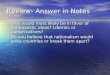 Review- Answer in Notes Who would most likely be in favor of nationalistic ideas? Liberals or Conservatives? Who would most likely be in favor of nationalistic