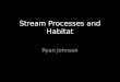 Stream Processes and Habitat Ryan Johnson. Overview Watershed Processes – Factors and their effects on the watershed as a whole Stream Processes – Factors