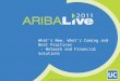 UC What’s New, What’s Coming and Best Practices - Network and Financial Solutions © 2011 Ariba, Inc. All rights reserved