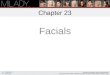 Facials Chapter 23 Learning Objectives Explain the pertinent information to gather during a client consultation and skin analysis before performing facial