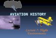 AVIATION HISTORY Lecture 7: Flight Environments. Introduction  Earth is a the bottom of an ocean of air.  Dynamic layers of air interact with the Earth's