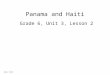 ©2012, TESCCC Panama and Haiti Grade 6, Unit 3, Lesson 2