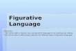 Figurative Language Objectives: We will be able to identify and use figurative language in our reading and writing. We will be able to differentiate between