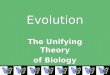 Evolution The Unifying Theory of Biology The Unifying Theory of Biology