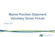 Market Position Statement Voluntary Sector Forum 26 May 2015