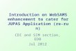Introduction on WebSAMS enhancement to cater for JUPAS Application (re-run) CDI and SIM section, EDB Jul 2012