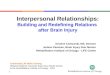 1 Interpersonal Relationships: Building and Redefining Relations after Brain Injury Kristine Cichowski, MS, Director Judson Paschen, Brain Injury Peer
