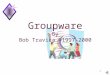 1 Groupware By Bob Travica ©1997-2000 2 Team/Workgroup Group of organization members being interdependent in working on accomplishing a common task