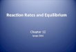 Reaction Rates and Equilibrium Chapter 12 (page 366)