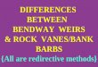 DIFFERENCES BETWEEN BENDWAY WEIRS & ROCK VANES/BANK BARBS {All are redirective methods}