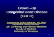 1 Grown –Up Congenital Heart Disease (GUCH) Mohammad Saifur Rohman, MD. PhD Interventional Cardioloy Consultant Lab. Cardiology and Vascular Medicine Faculty