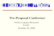 Pre-Proposal Conference NASA Langley Research Center October 26, 2009