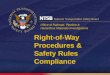 Office of Railroad, Pipeline & Hazardous Materials Investigations Right-of-Way Procedures & Safety Rules Compliance