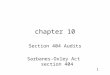 1 chapter 10 Section 404 Audits Sarbanes-Oxley Act section 404