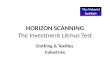 HORIZON SCANNING The Investment Litmus Test Clothing & Textiles Industries