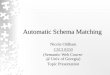 Automatic Schema Matching Nicole Oldham CSCI 8350 (Semantic Web Course @ Univ of Georgia) Topic Presentation