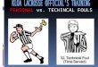 PERSONAL vs. TECHINCAL FOULS The Technical Fouls (Pushing, Holding, Warding off, conduct etc.) Fouls that cause an unfair advantage! Vs. The Personal