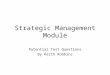 Strategic Management Module Potential Test Questions By Keith Robbins