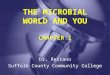 THE MICROBIAL WORLD AND YOU CHAPTER 1 Dr. Reitano Suffolk County Community College