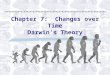 Chapter 7: Changes over Time Darwin’s Theory. 2 References §Newsweek magazine, July 27, 1998, “Science finds God” §Time magazine, December 4, 1995, “Evolution’s