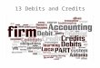 13 Debits and Credits. Pa rt 1 Introduction to Debits and CreditsIntroduction to Debits and Credits, What's an "Account"?, Double-Entry Accounting, Debits
