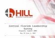 Central Florida Leadership Survey Hispanic Summit 2007 May 29-June 3, 2007