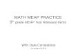 MATH MEAP PRACTICE 5 th grade MEAP Test Released Items With Data Correlations (4 th grade GLCE’s)