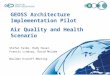GEOSS Architecture Implementation Pilot Air Quality and Health Scenario Stefan Falke, Rudy Husar, Francis Lindsay, David McCabe Boulder Kickoff Meeting