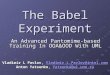 The Babel Experiment Vladimir L Pavlov, Vladimir.L.Pavlov@intel.com Anton Yatsenko, Yatsenko@wl.unn.ru Vladimir.L.Pavlov@intel.comYatsenko@wl.unn.ruVladimir.L.Pavlov@intel.comYatsenko@wl.unn.ru