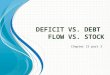 D EFICIT VS. D EBT F LOW VS. S TOCK Chapter 15 part 3